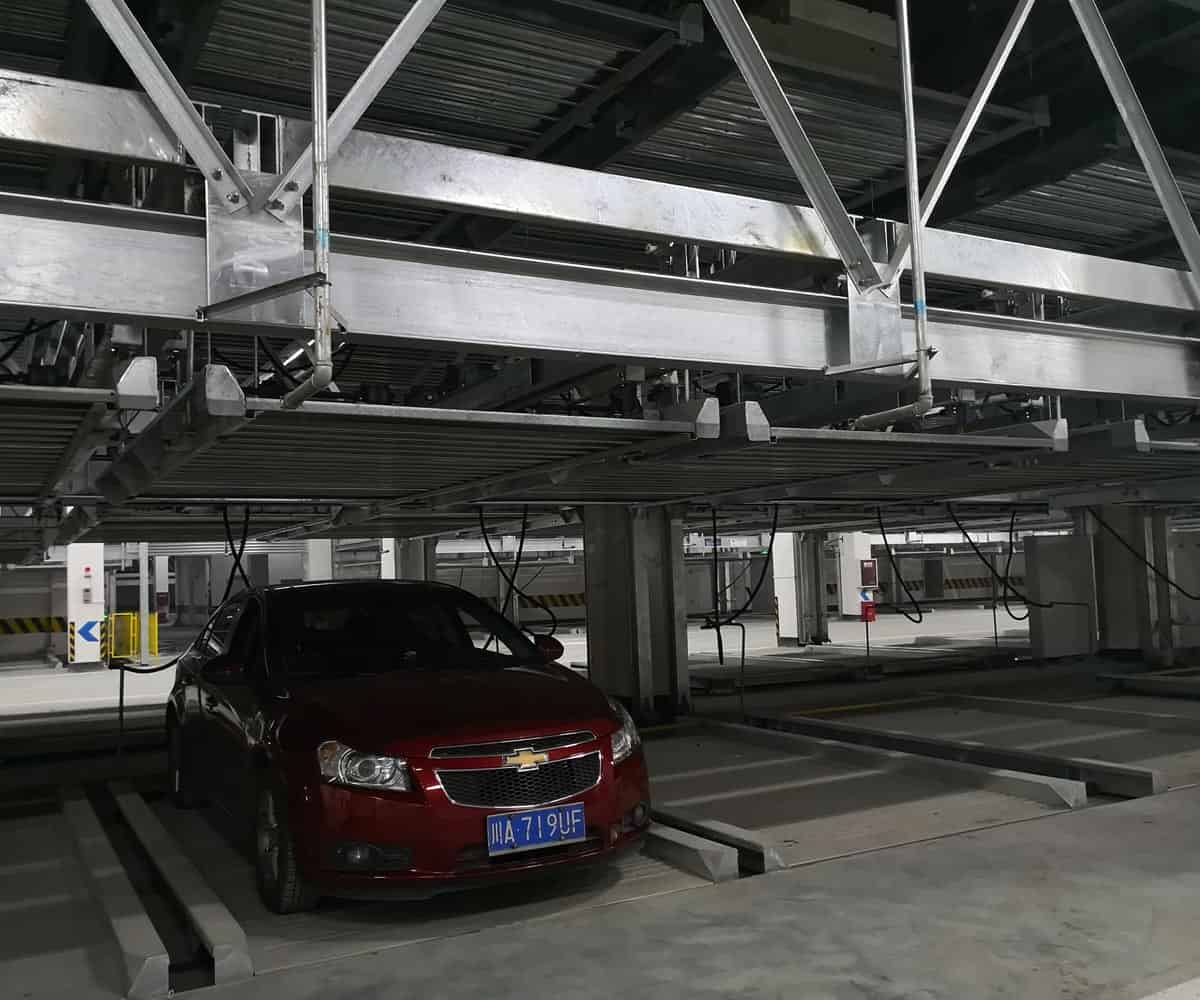 瀘定縣負一正三地坑PSH4D1四層升降橫移機械式立體停車設備